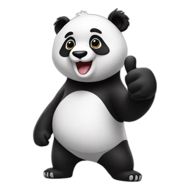 Panda giving thumbs up sticker