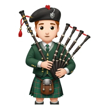 piper playing the bagpipes sticker