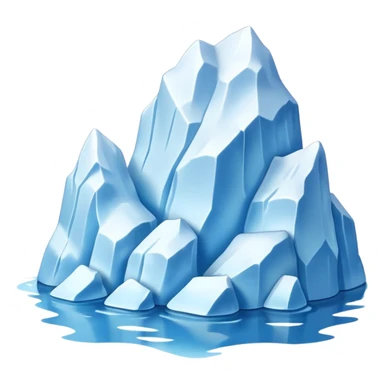 A 3D iceberg in Apple emoji style
 sticker