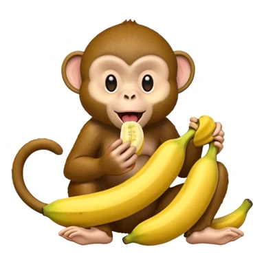 Monkey eating banana  sticker