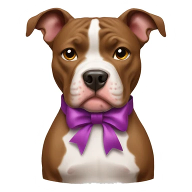 pitbull with a bow sticker