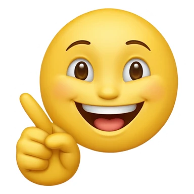 Laughing emoji with Finger point  sticker