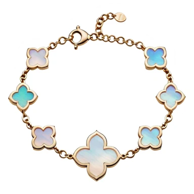 Van Cleef Vintage Alhambra bracelet in Mother of pearl sticker