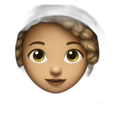 girl in spacesuit with light skin and green eyes sticker