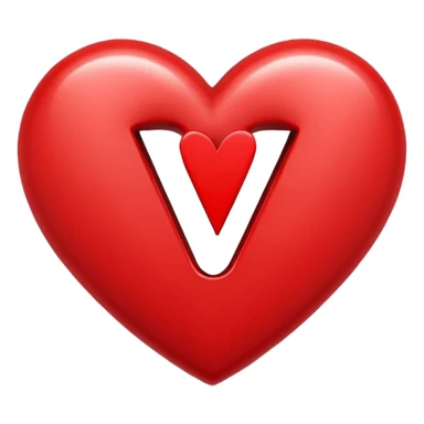  j initial in red heart sticker