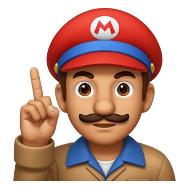 mario sacando el dedo  sticker