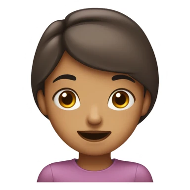 Girl rolling eyes with hand up sticker