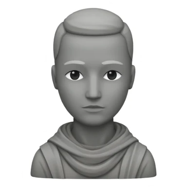 Una persona con la cabeza. De 🗿 pero sin rostro y con la ropa gris sticker