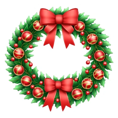 Christmas wreath sticker