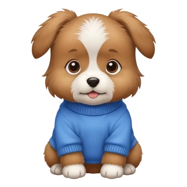 Baby dog with a Pullover  sticker