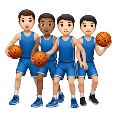 people playing sports add white and asian sticker