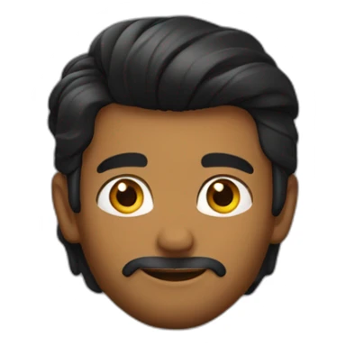 hot sri lankan guy with black curtain hair parted in the middle sticker