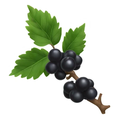 black little berries branch sticker