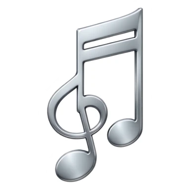 mac os music note metal skeuomorphic  sticker