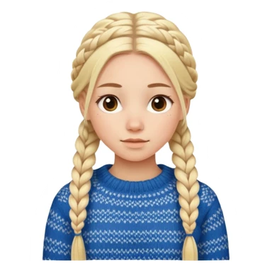 scandinavian girl with scandinavian clothes sticker