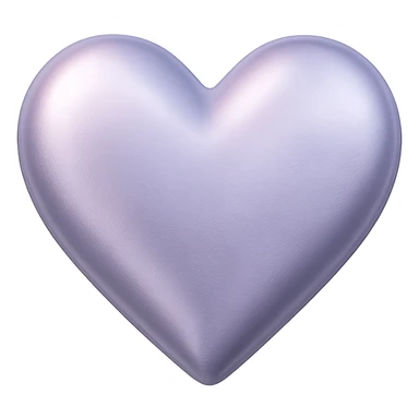 heart with a soft metallic lavender finish, no background sticker