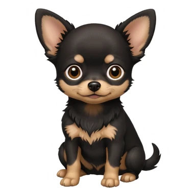 black chihuahua baby dog sticker