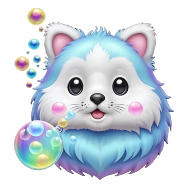 animale blowing bubbles sticker