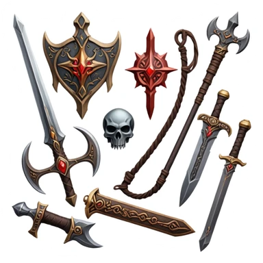 Baldur's Gate 3 iconic items and weapons sticker