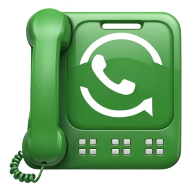 mini emoji-sized WhatsApp icon, 12x12 pixels, simple, recognizable, green and white sticker