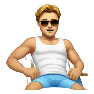 Leonardo di caprio taking sunbathing  sticker