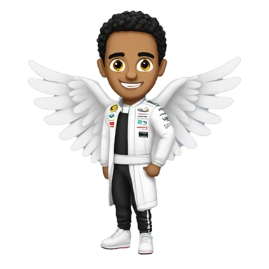 Lewis hamilton with wings sticker