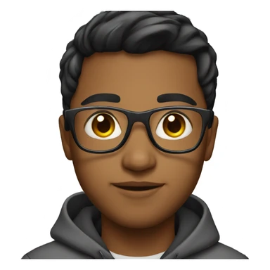 young indian male, glasse sticker