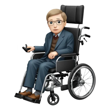 Stephen Hawking character front view sticker