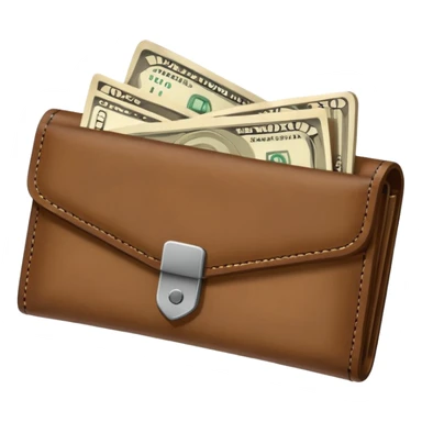 wallet with money sticker