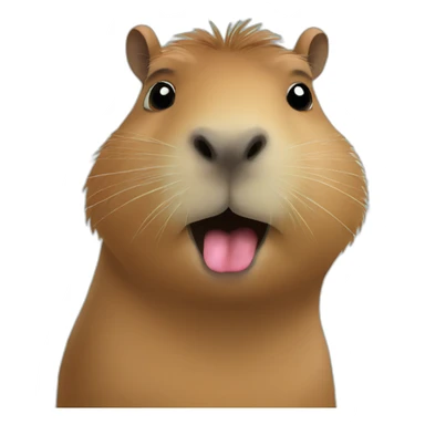capybara giving kisses sticker