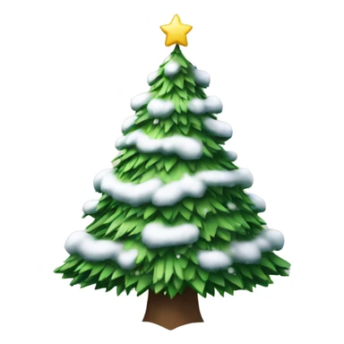 christmas tree with snow sticker