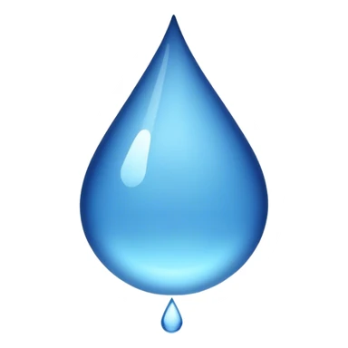 a deep navy blue drop of water sticker