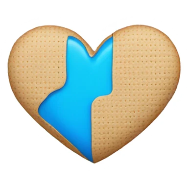 blue heart with bandaid sticker