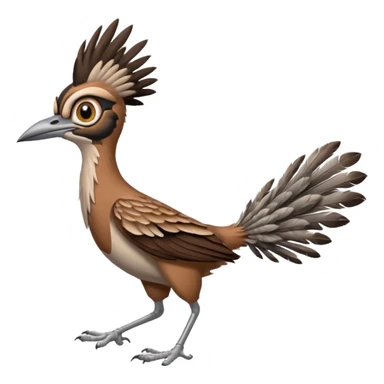 realistic roadrunner bird emoji, running sticker