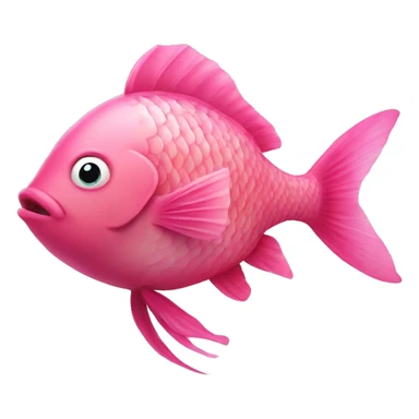 A beautiful pink fish with long tail  sticker