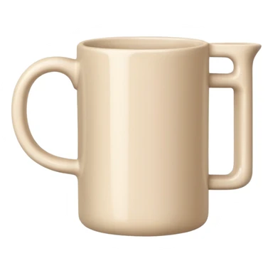 Pale beige Cylindrical mug  sticker