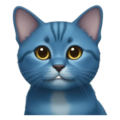 deep blue Munchkin cat sticker
