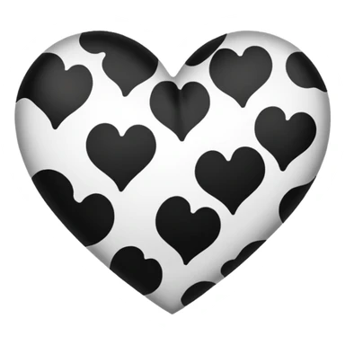 Cow print heart sticker