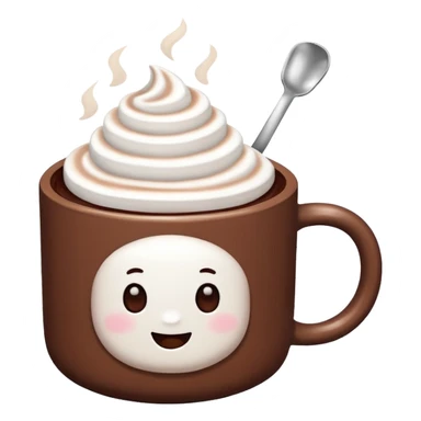 Hot chocolate with marshmallows sticker