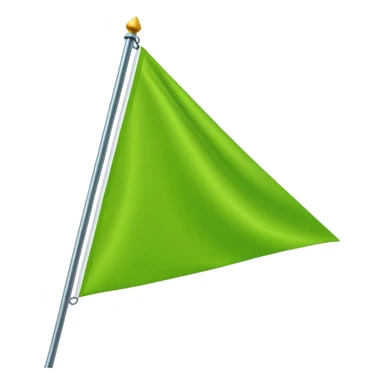 Lime Green triangle flag sticker
