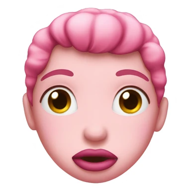 pink kiss mark sticker