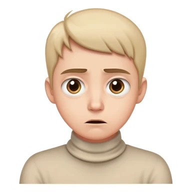 face with two hands around neck, wide eyes, annoyed expression sticker