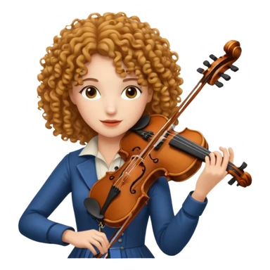 CURLY HAIR FEMALE VIOLINIST sticker