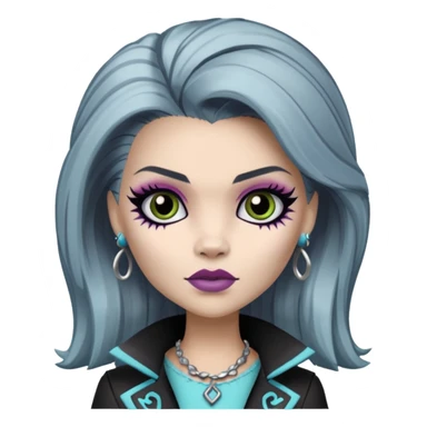 Frankie stein monster high doll boy with face scruffle sticker