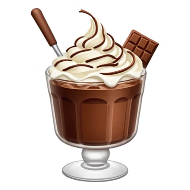 Ice Cacao with whipping cream  sticker