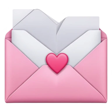 Pink romantic letter sticker