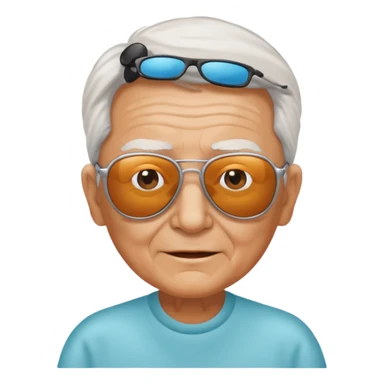 elderly with sunglasses sticker