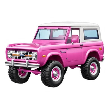A pink Ford Bronco barbie edition sticker