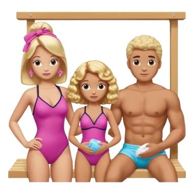 Poodle in sauna human girl and boy bottom cloth and Barbie and Ken are the same person that is a girl in a girl in the game I am so confused about the baby baby muz sticker