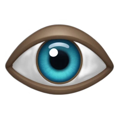 Ojos azul grisáceo con cejas expresivas sticker